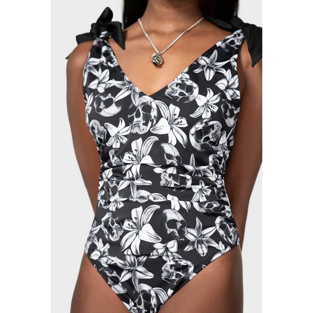 Killstar - Nerissa Costume de baine - Noir/Blanc